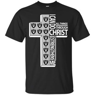 Gorgeous I Can Do All Things Through Christ Oakland Raiders T Shirts