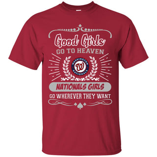 Good Girls Go To Heaven Washington Nationals Girls Tshirt For Fans