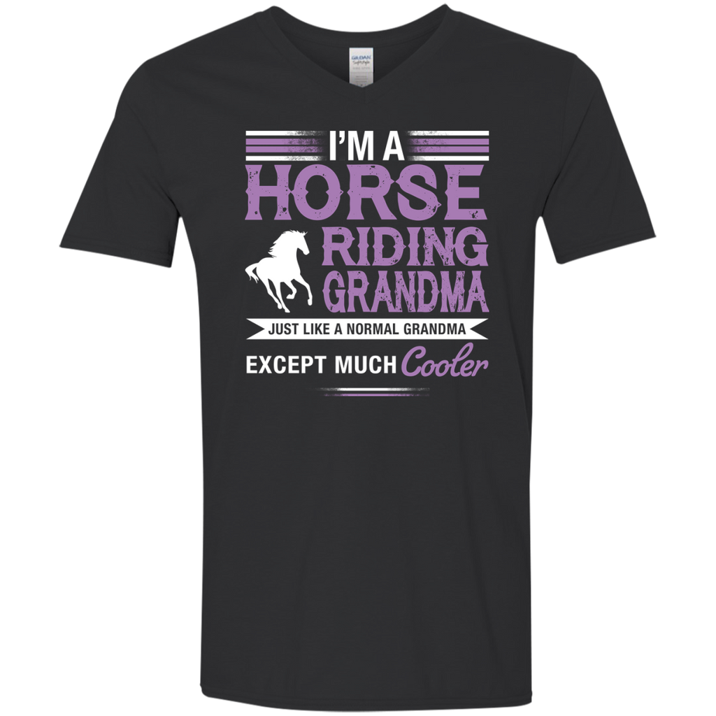I'm A Horse Riding Grandma Purple Horse Tshirt for equestrian lady gift