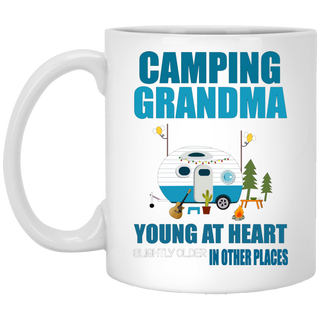 Camping Grandma Young At Heart Mugs V1