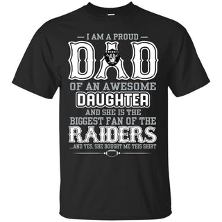 Proud Of Dad with Daughter Oakland Raiders Tshirt For Fan