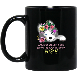 Lay On The Floor With You Husky Mugs