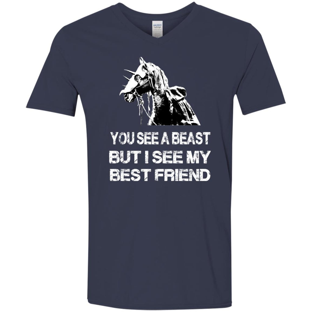 You See A Beast But I See My Best Friend Horse Tshirt Equestrian Gift