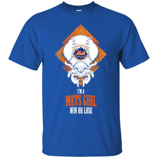 New York Mets Girl Win Or Lose Tee Shirt Halloween Gift