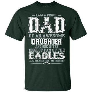 Proud Of Dad with Daughter Philadelphia Eagles Tshirt For Fan