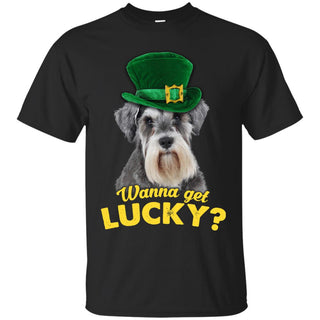 Schnauzer Tshirt Wanna Get Lucky Miniature Terrier Dog Gift