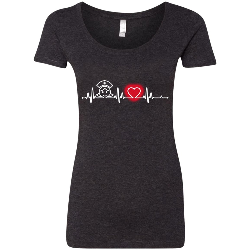 Heart Beat Red Critical Care Nurse Tshirt For Lover