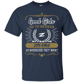 Good Girls Go To Heaven Akron Zips Girls Tshirt For Fans