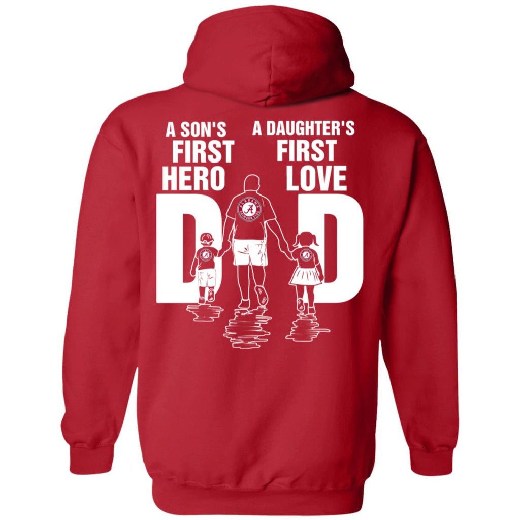 Son Is First Hero Daughter Is First Love Alabama Crimson Tide Dad Tshirt