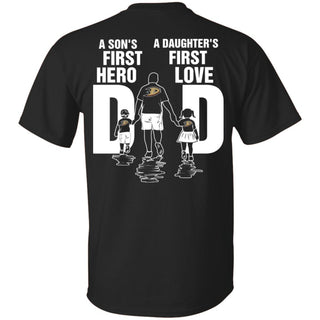Son Is First Hero And Daughter Is First Love Anaheim Ducks Dad Tshirt