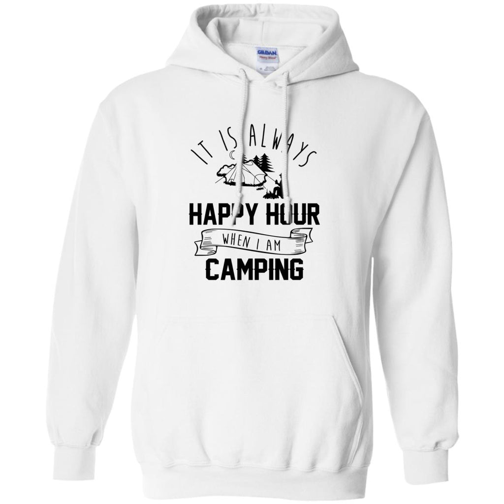 It Is Always Happy Hour Awesome Camping Tee Shirt