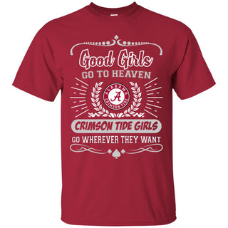Good Girls Go To Heaven Alabama Crimson Tide Girls Tshirt For Fans