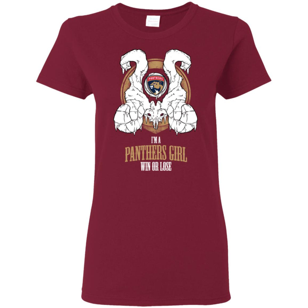 Florida Panthers Girl Win Or Lose Tee Shirt Gift