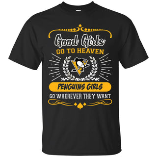 Good Girls Go To Heaven Pittsburgh Penguins Girls T Shirts