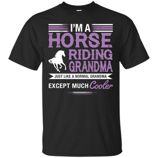 I'm A Horse Riding Grandma Purple Horse Tshirt for equestrian lady gift