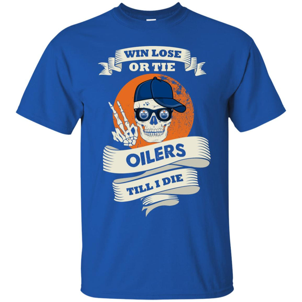 Cute Skull Say Hi Edmonton Oilers Tshirt For Fans