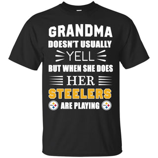 Cool Grandma Doesn't Usually Yell She Does Her Pittsburgh Steelers T Shirts