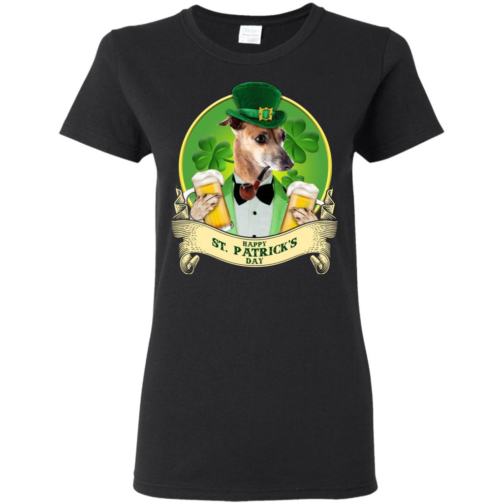 Funny Hound Dog Tshirt Happy St Patrick's Day Greyhound Gift