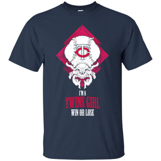 Minnesota Twins Girl Win Or Lose Tee Shirt Halloween Gift