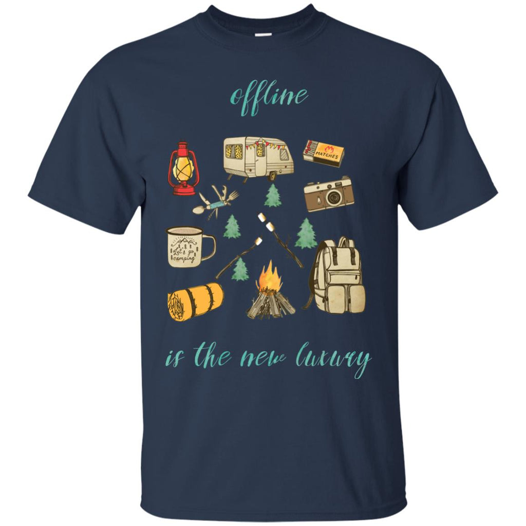 Black Offline Is The New Luxury Cute Shirts For Camping Lovers Tshirt