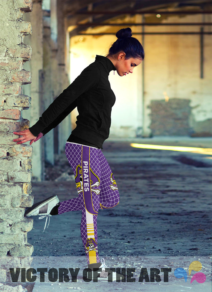 Amazing Line Circle Stylish Fashion East Carolina Pirates Leggings