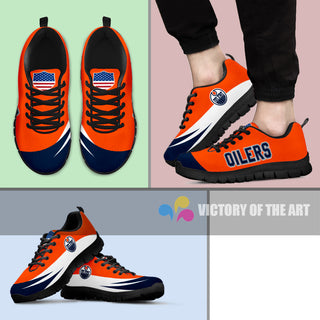 Special Gift Logo Edmonton Oilers Sneakers