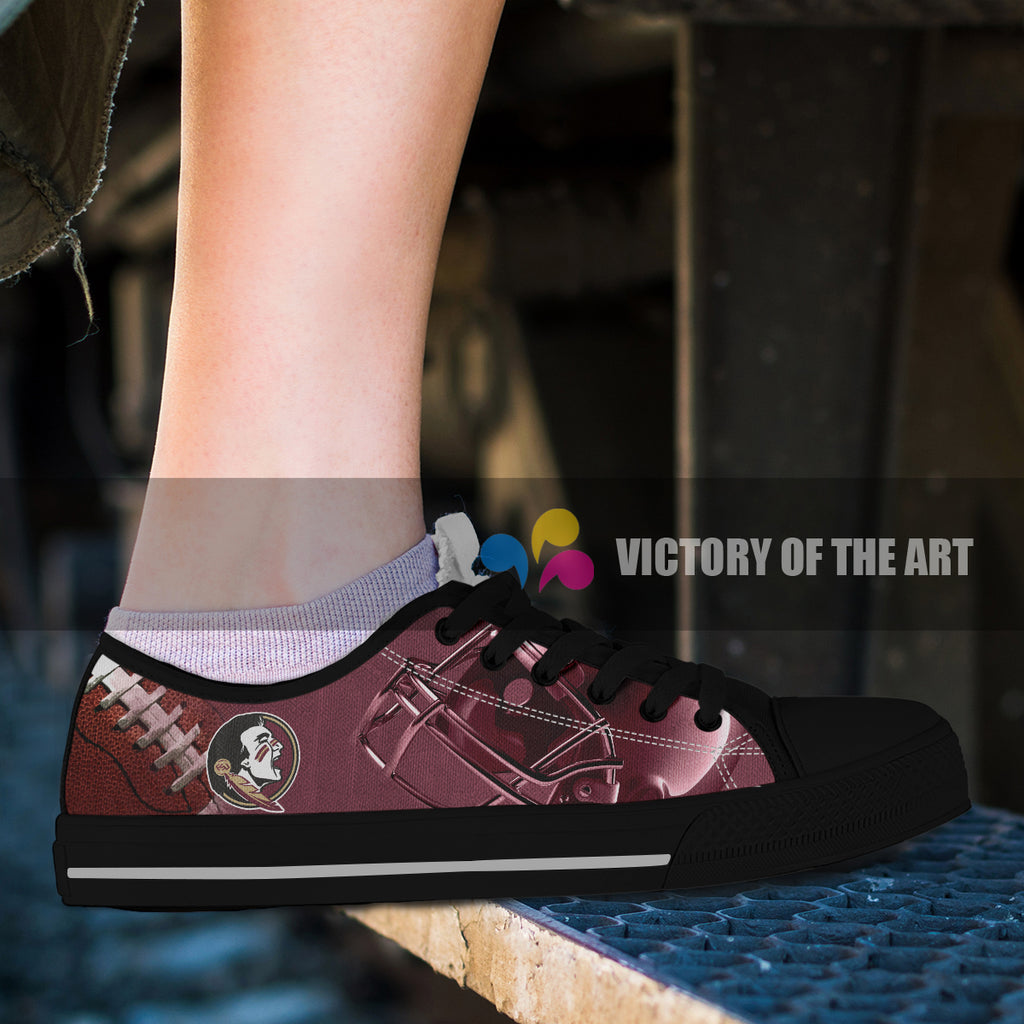 Artistic Scratch Of Florida State Seminoles Low Top Shoes