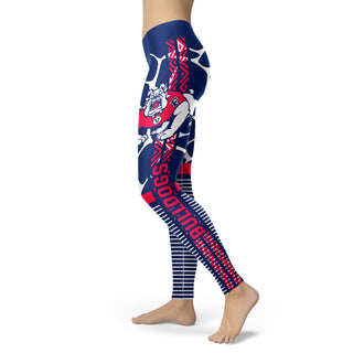 Awesome Light Attractive Fresno State Bulldogs Leggings