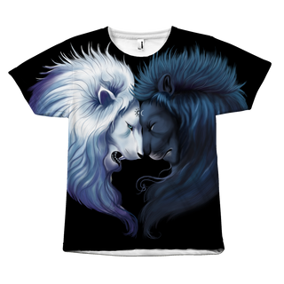Cute Black Yin And Yang Lion Style All Over Print Shirts