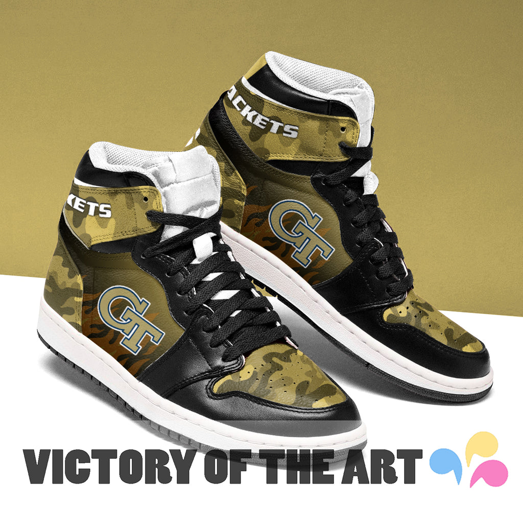 Pro Shop Camo Logo Georgia Tech Yellow Jackets Jordan Sneakers