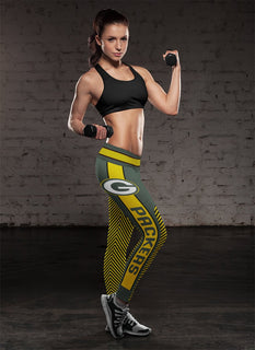 Colorful Gorgeous Fitting Fabulous Green Bay Packers Leggings