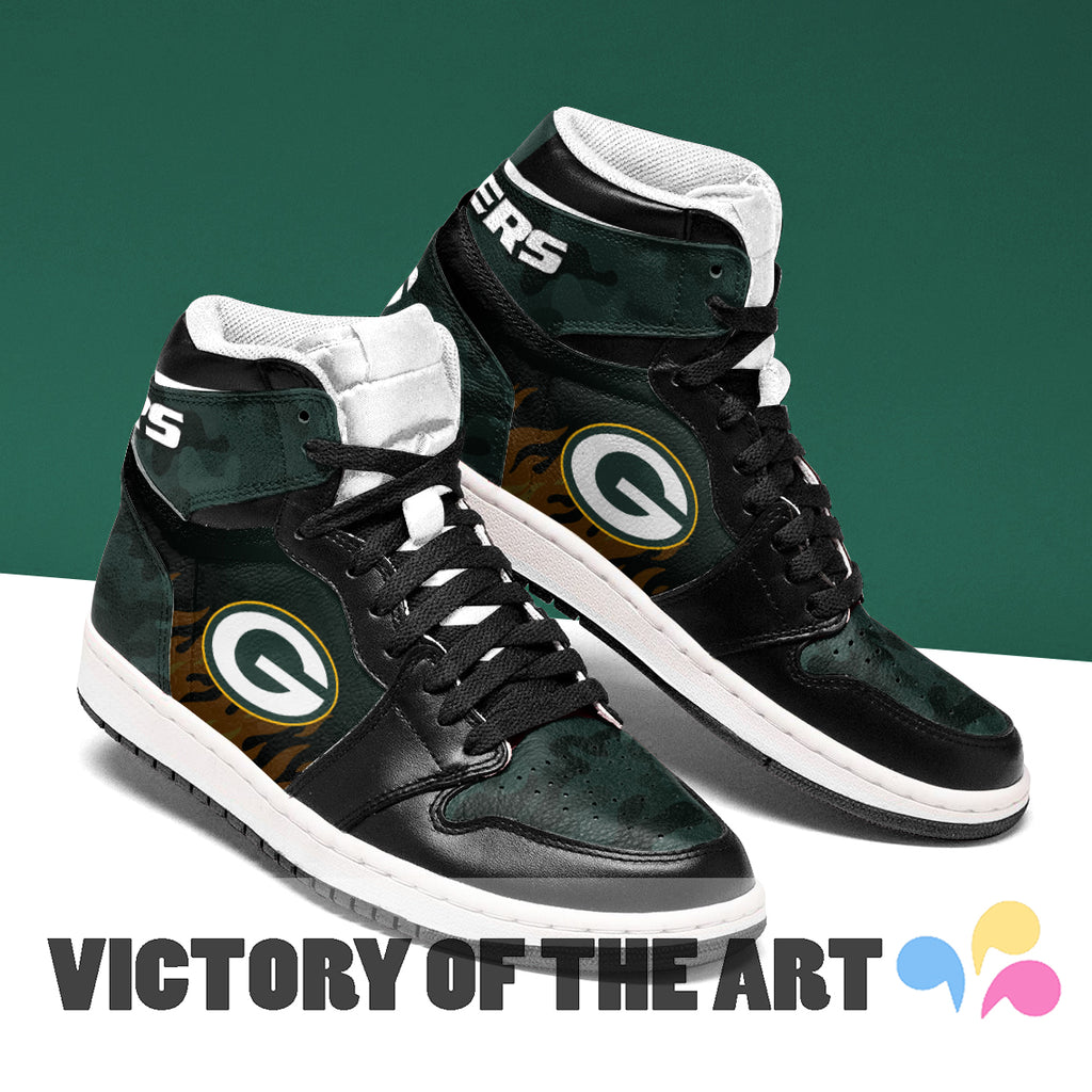 Pro Shop Camo Logo Green Bay Packers Jordan Sneakers