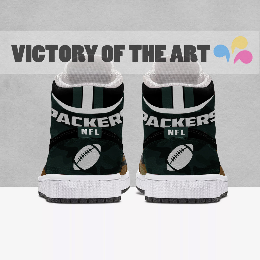 Pro Shop Camo Logo Green Bay Packers Jordan Sneakers