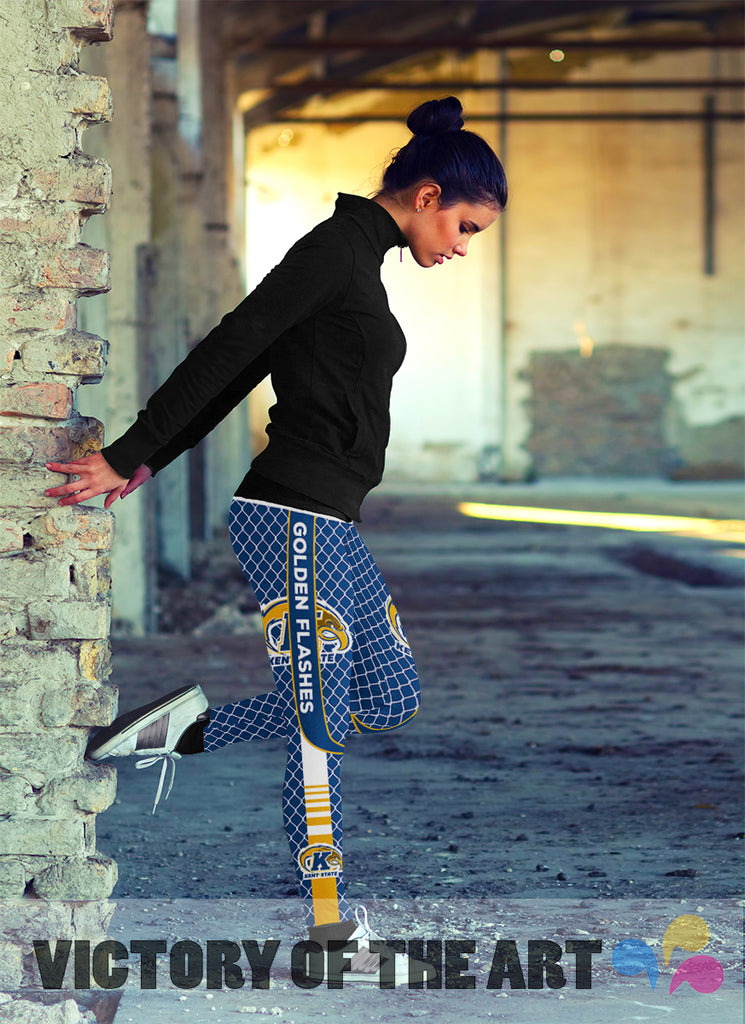 Amazing Line Circle Stylish Fashion Kent State Golden Flashes Leggings