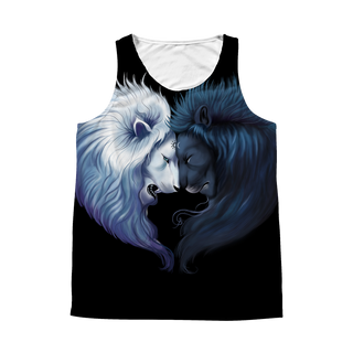 Nice Black Yin And Yang Lion Style All Over Print Tank