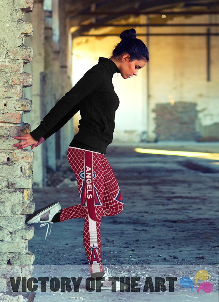 Amazing Line Circle Stylish Fashion Los Angeles Angels Leggings