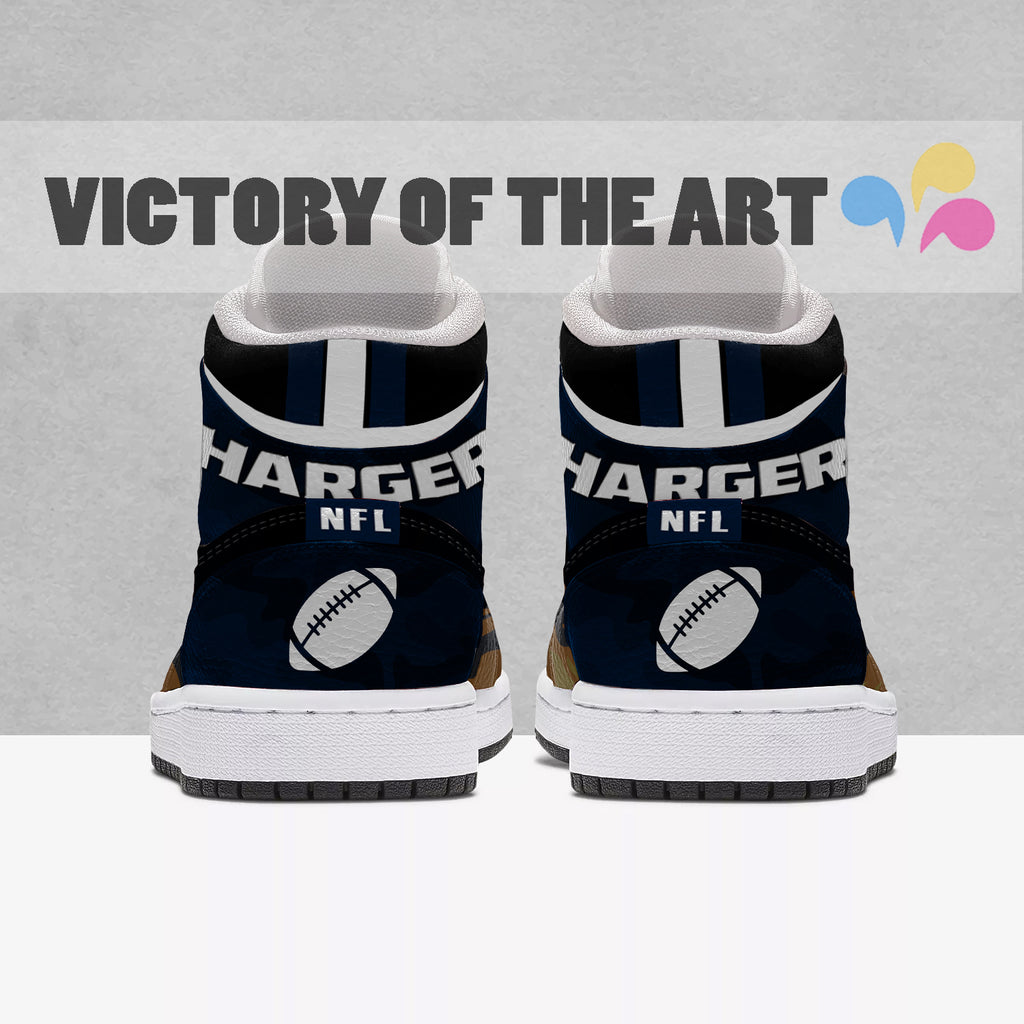 Pro Shop Camo Logo Los Angeles Chargers Jordan Sneakers