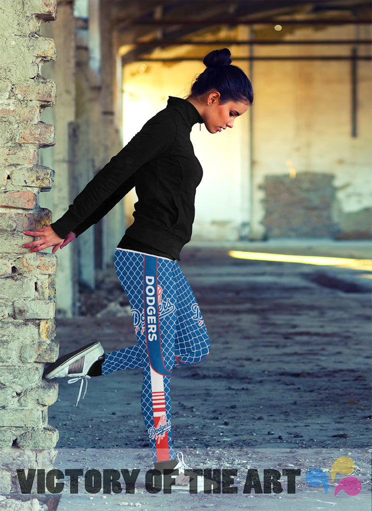 Amazing Line Circle Stylish Fashion Los Angeles Dodgers Leggings