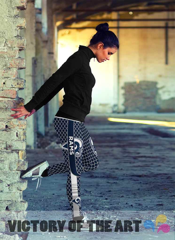 Amazing Line Circle Stylish Fashion Los Angeles Rams Leggings