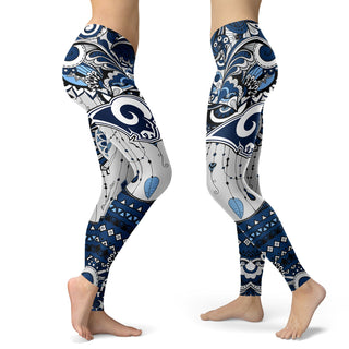 Boho Los Angeles Rams Leggings With Fantastic Art