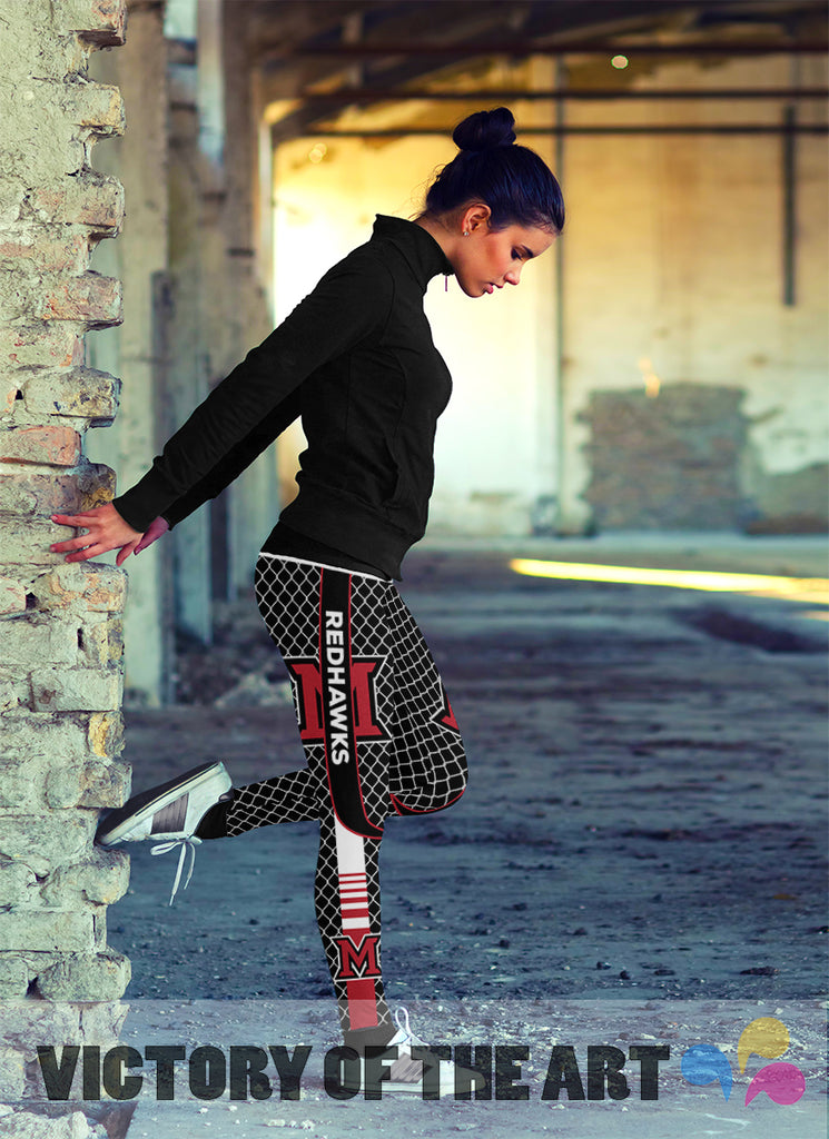 Amazing Line Circle Stylish Fashion Miami RedHawks Leggings