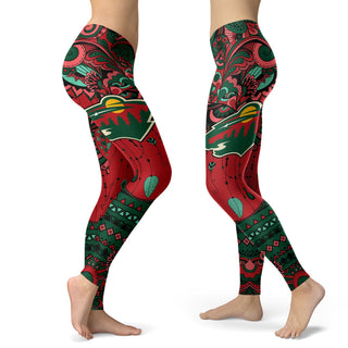 Boho Minnesota Wild Leggings With Fantastic Art