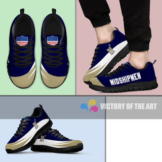 Special Gift Logo Navy Midshipmen Sneakers