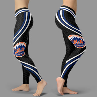 Black Curve New York Mets Leggings