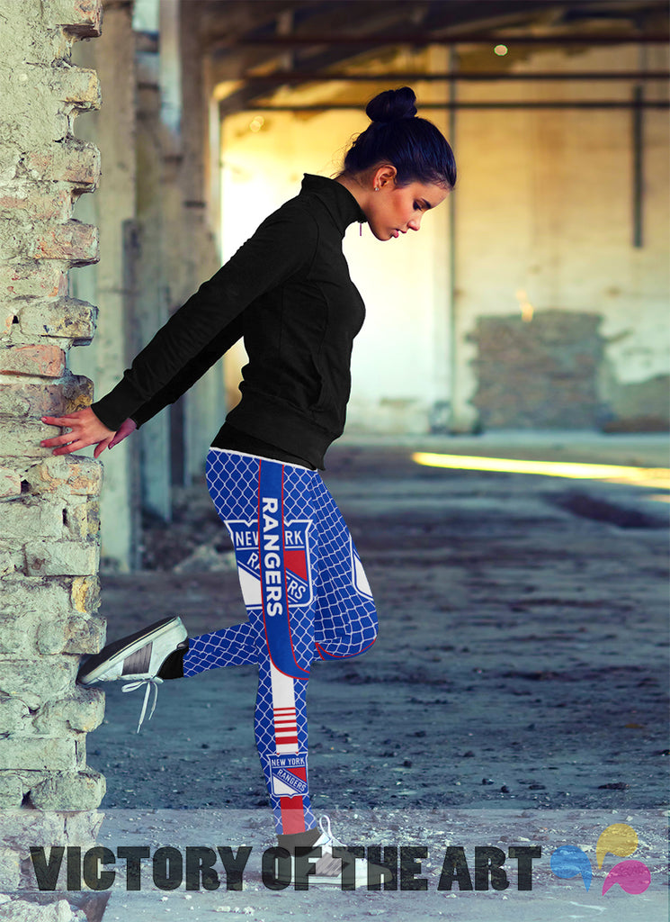 Amazing Line Circle Stylish Fashion New York Rangers Leggings