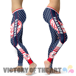 Amazing Line Circle Stylish Fashion New York Yankees Leggings