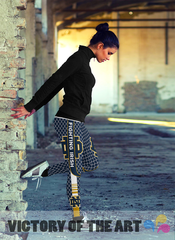 Amazing Line Circle Stylish Fashion Notre Dame Fighting Irish Leggings
