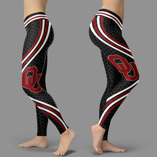 Black Curve Oklahoma Sooners Leggings