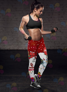 Funny Merry Christmas Oklahoma Sooners Leggings