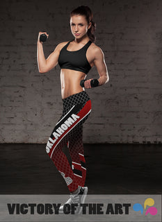 Colors of Artistic Oklahoma Sooners Leggings